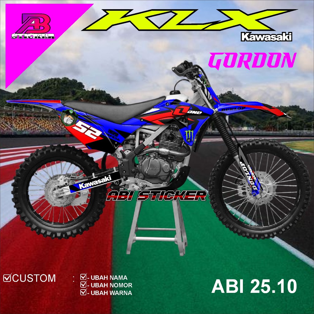 COD TERBARU Decal Sticker KLX GORDON FULL BODY New Motif kawasaki gordon