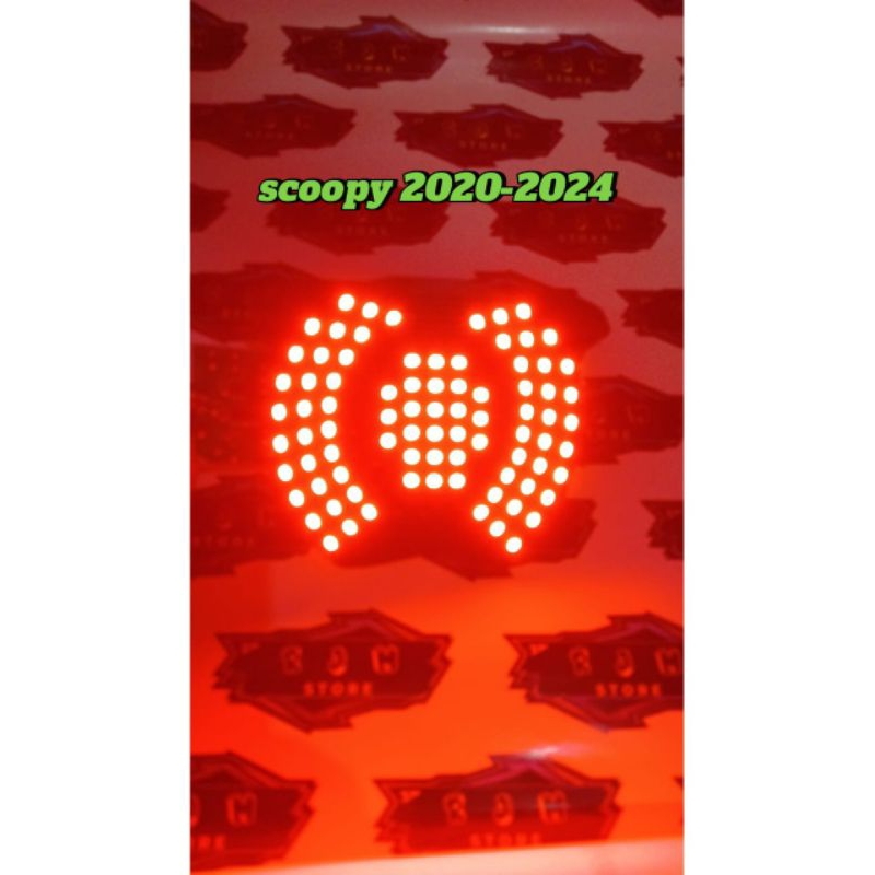 stoplamp running Scoppy donat tahun 2020, lampu rem variasi scoopy donat 2021,lampu rem running Scoo