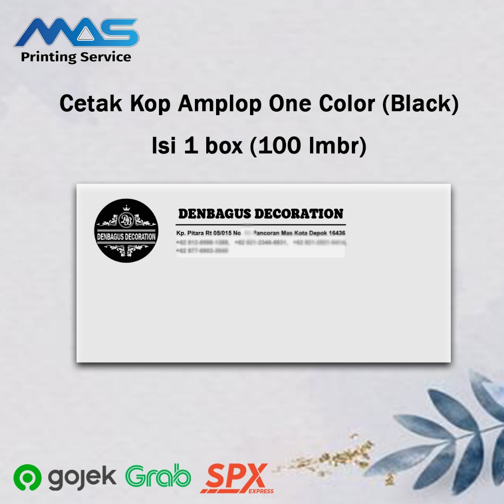 

Print Amplop DL 90 One Color (black) 1 box 100 pcs