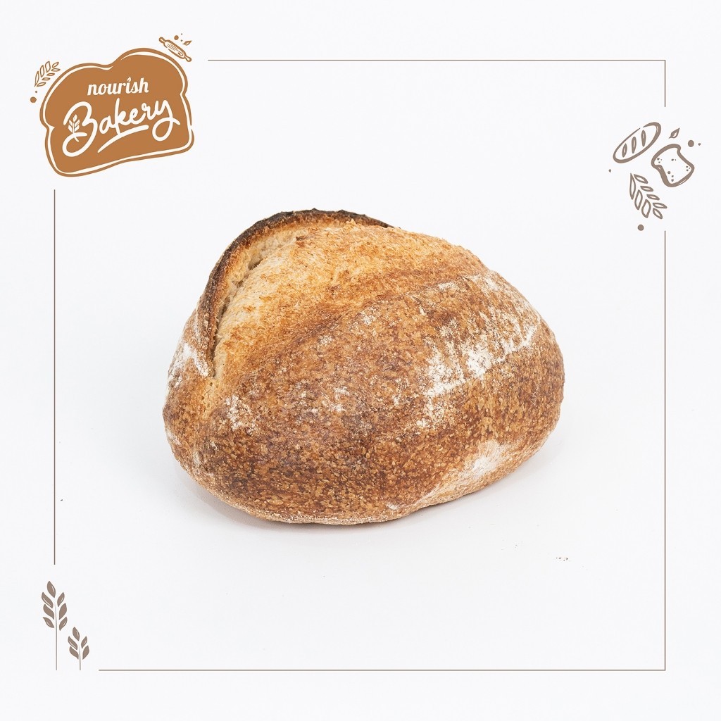 

Country Whole Wheat - 100% Sourdough Country Bread Long Fermentation (Vegan) 600gr