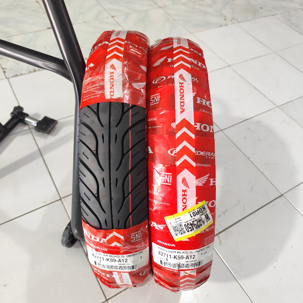 Ban Matic Federal Honda ORI 90/90-14 Ban Tubeles Matic ring 14