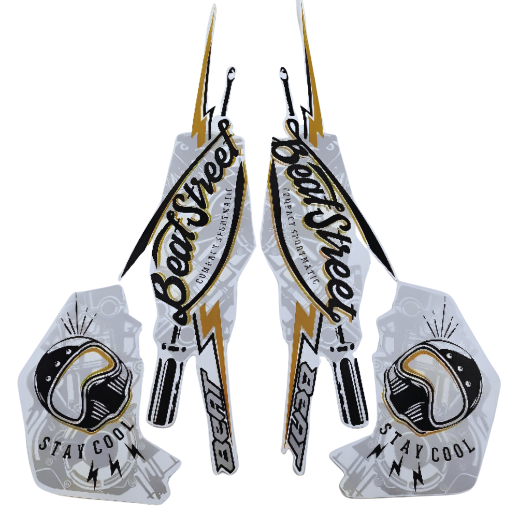 Sticker Striping Motor Honda Beat Street 2017 Full Silver list body motor beat Street