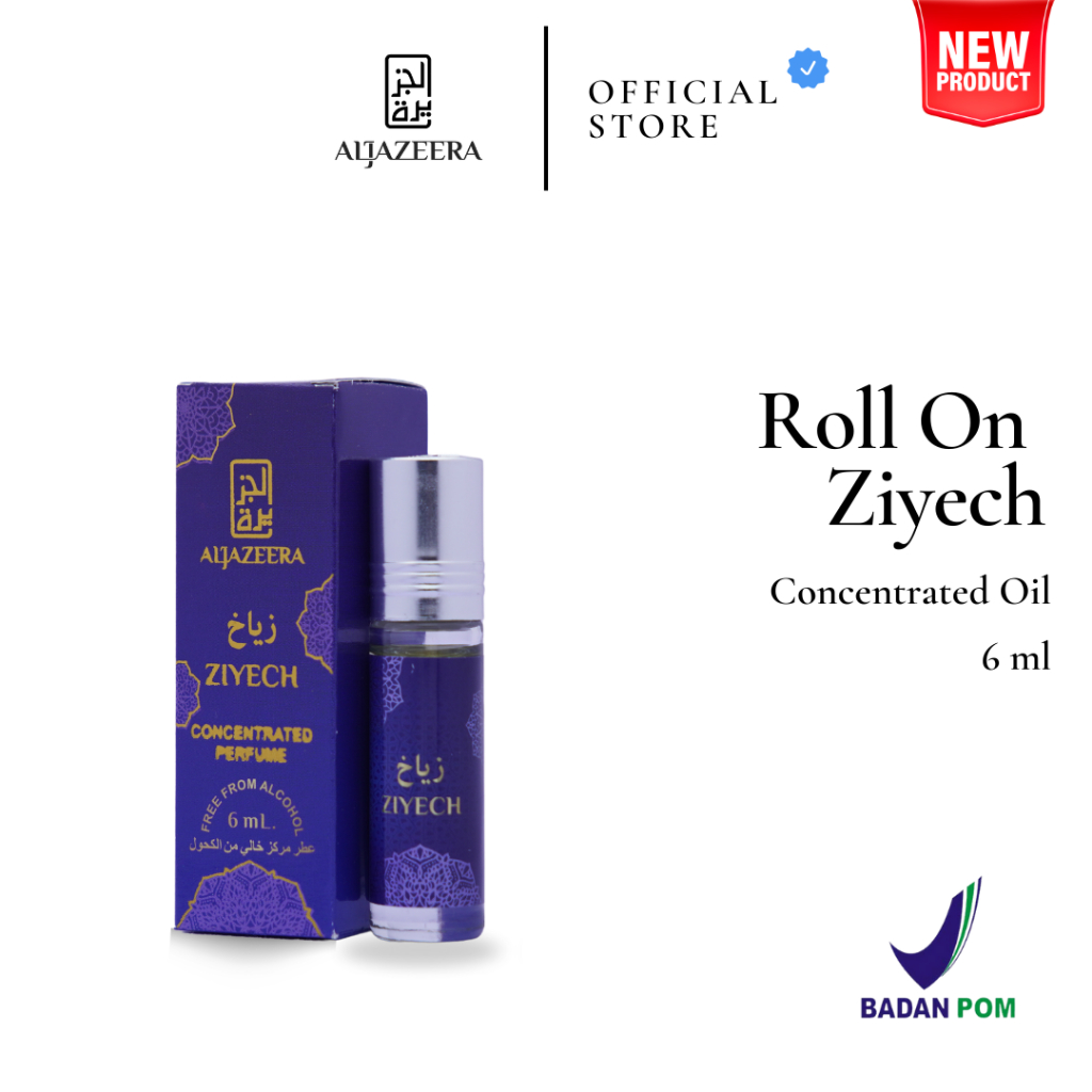 Ziyech Parfum Roll On Arab 6 ml Non Alkohol | Minyak Wangi Concentrated Oil | Original Segel Pabrik 