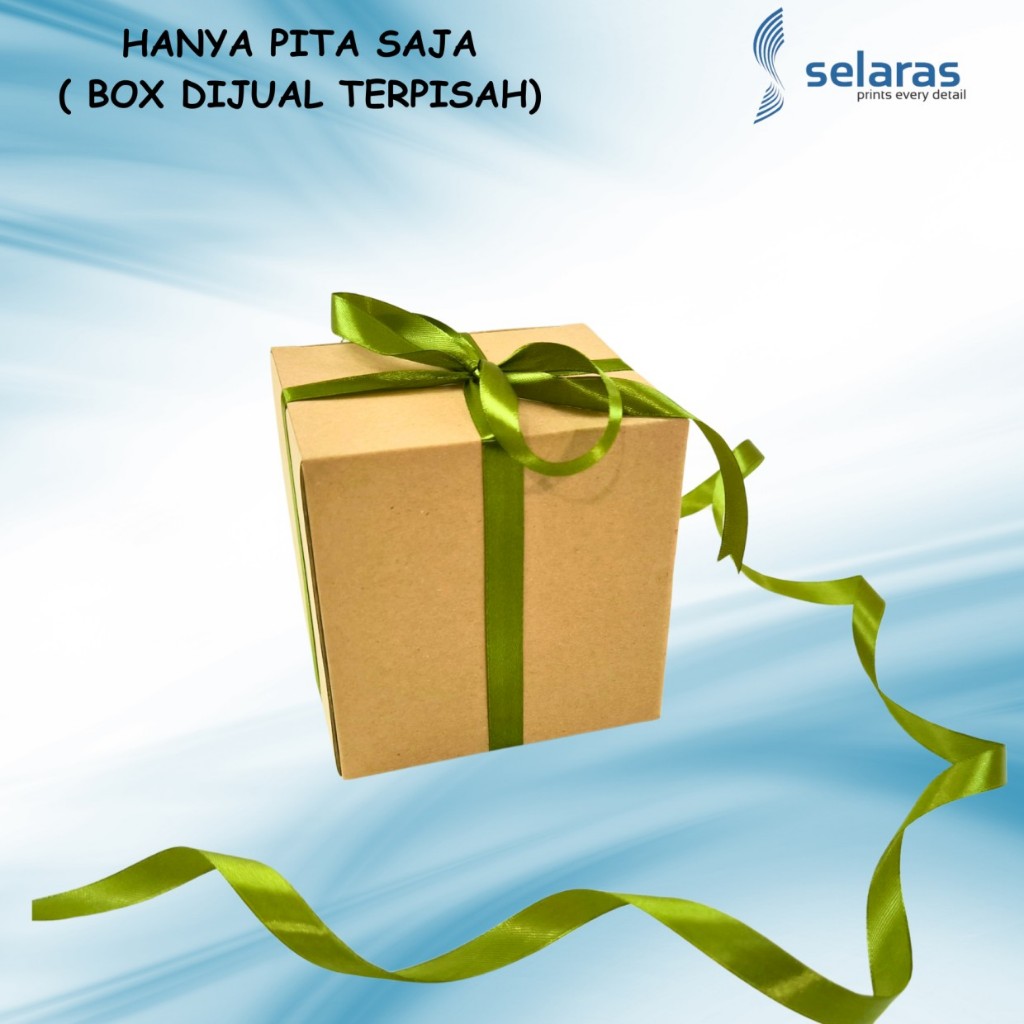 Tambahan Pita untuk Box Mug (Hanya Pita) Warna Hijau