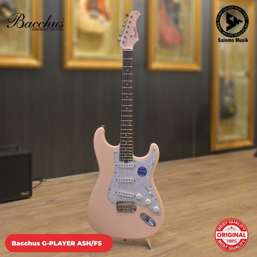 Gitar Elektrik Bacchus Series GPLAYER ASH FS Light Pink Original