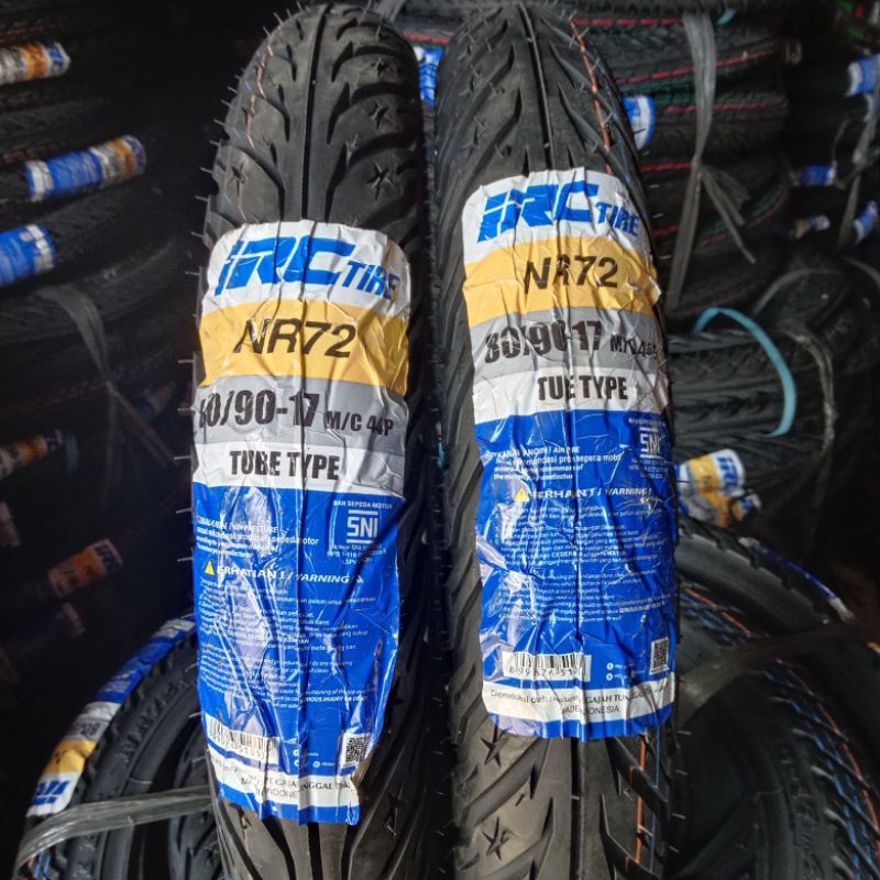 BAN LUAR IRC NR 72 80/90-17 NON TUBLES  BAN LUAR SUPRA REVO KARISMA BLADE RING 17 ORIGINAL IRC