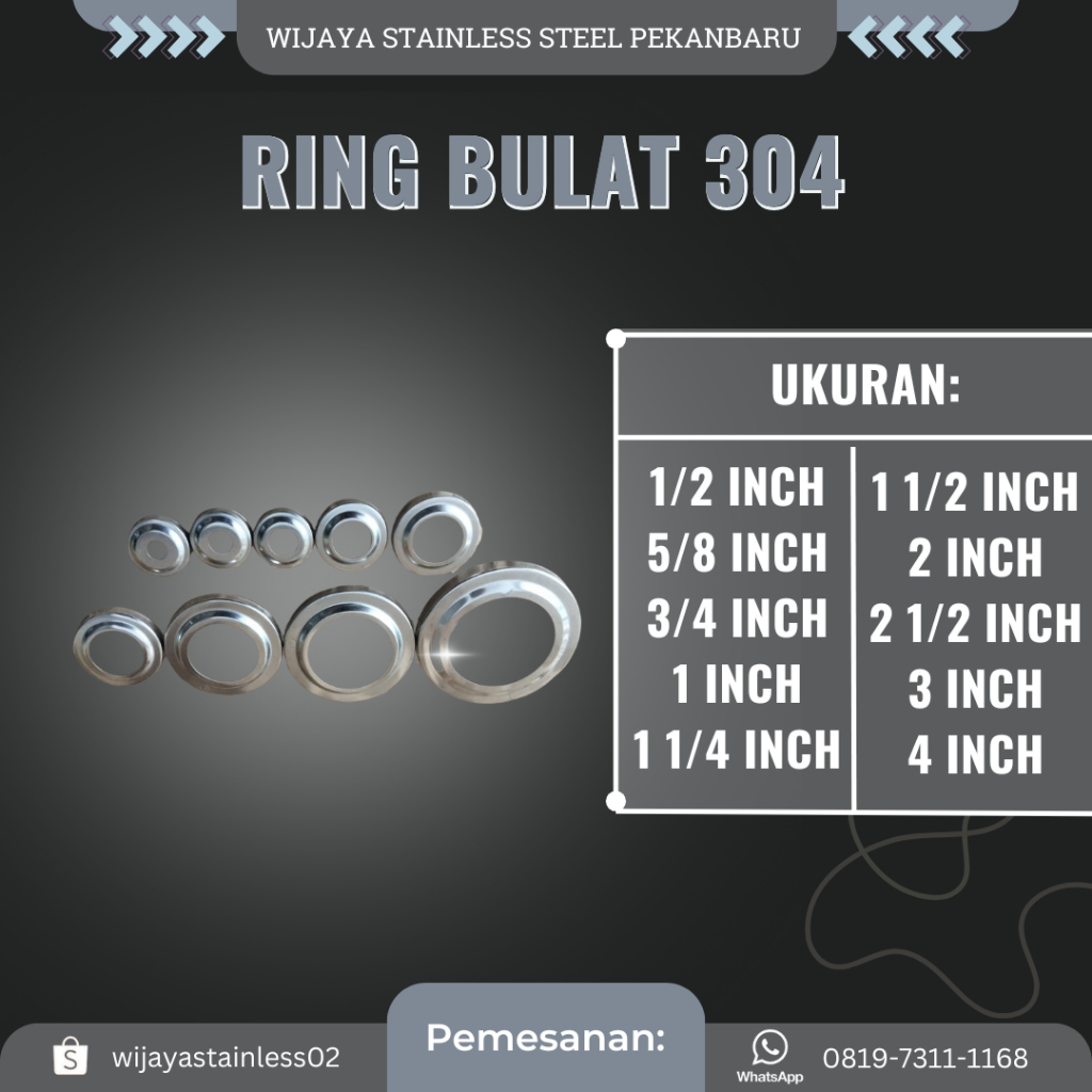 [SUS 304] RING TAPAK / FLANGE STAINLESS STEEL