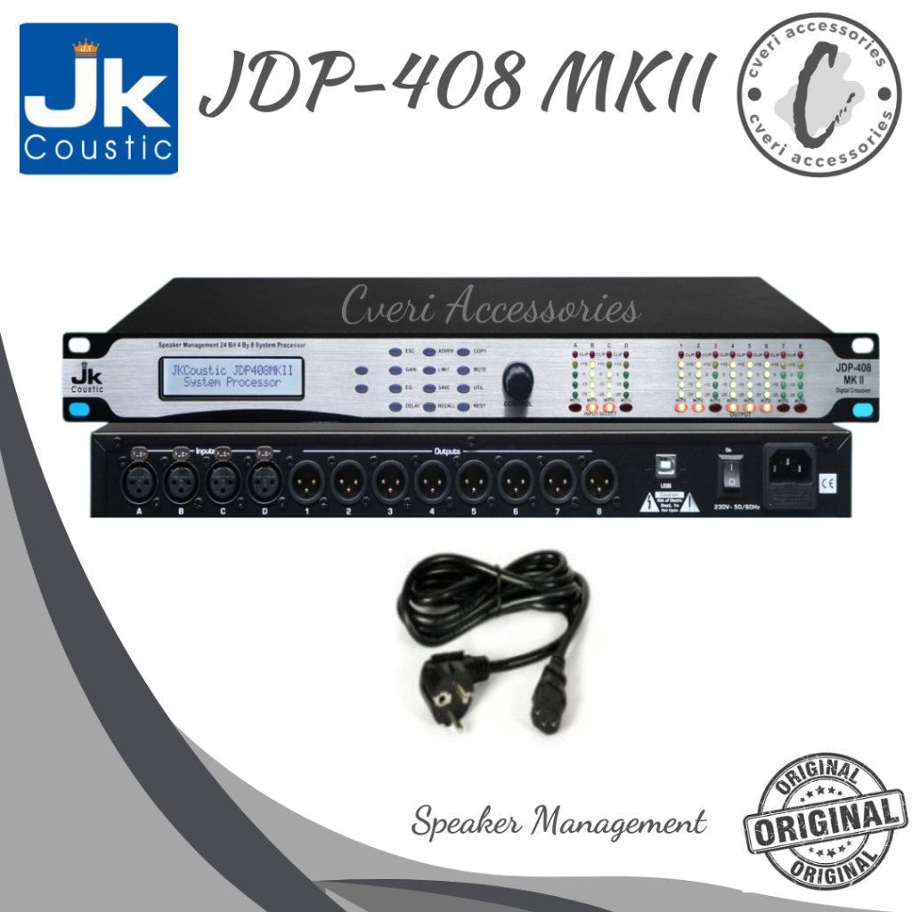 JK Coustic JDP408MK2 DLMS Speaker Management Original JK Coustic JDP-408MKII USB