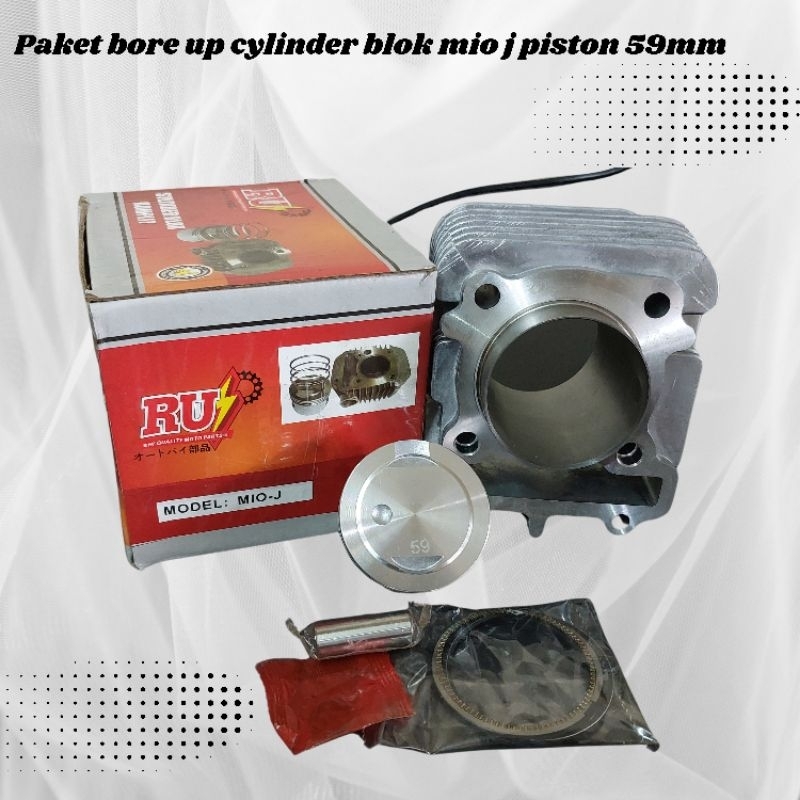 Paket bore up cylinder blok mio j mio gt soul gt 115 fino fi 115 54p piston 59mm dan n max piston 63