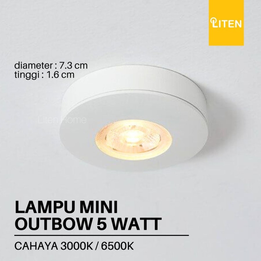 Lampu Mini Downlight Outbow Tempel Spot 5watt 5 watt 5w Spotlight Lemari Mebel Dapur Lampu Kabinet K