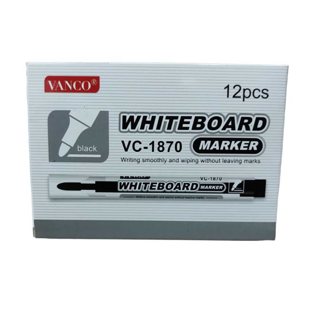 

Vanco Spidol WhiteBoard / Spidol Papan Tulis Tinta Hitam Pekat Bisa Di Hapus (1 LUSIN isi 12 PCS)