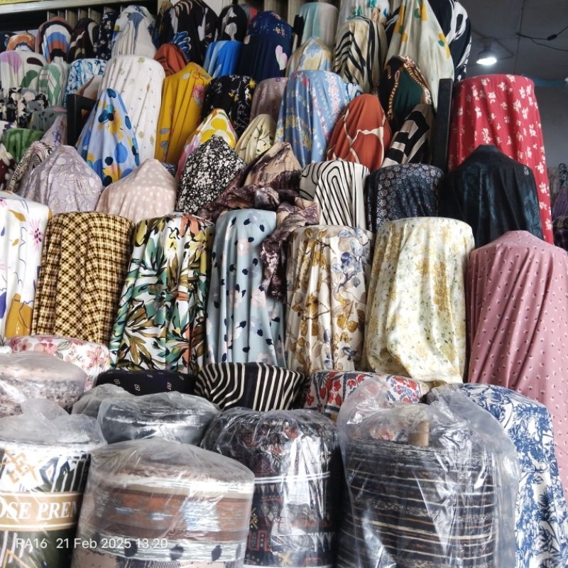 HARGA/0,5 M | KAIN RAYON VISCOSE PREMIUM -  KATUN RAYON MOTIF - BAHAN RAYON PREMIUM - BAHAN RAYON