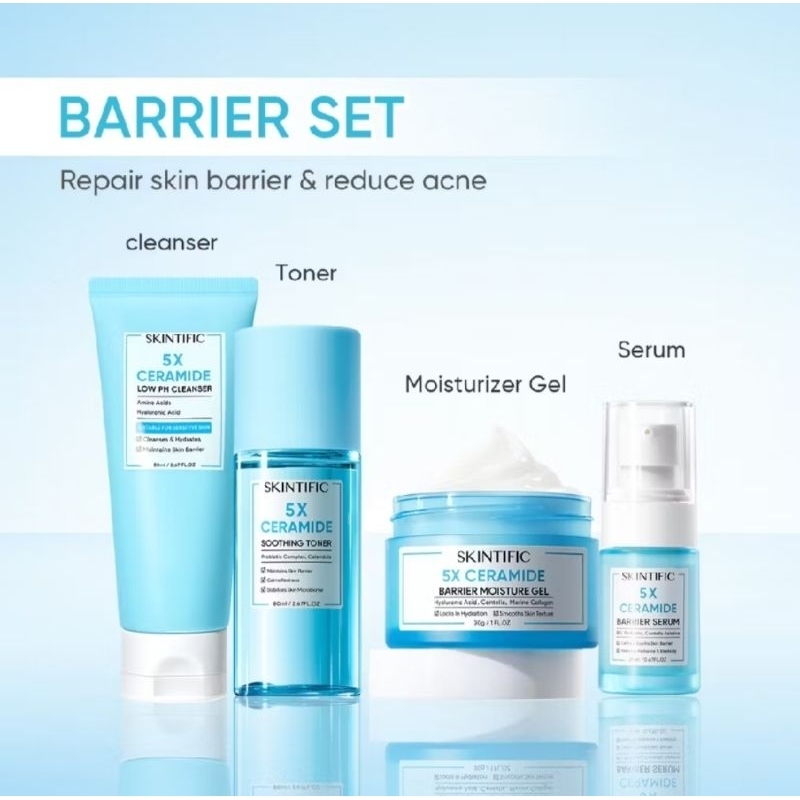 SKINTIFIC - Paket lengkap - Skincare Set isi 6pcs