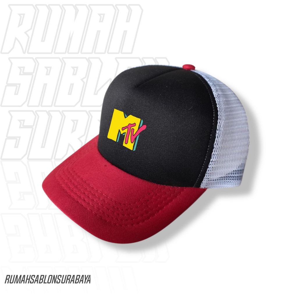 MTV--- Topi Jaring Variasi Banyak Warna --- Unisex --- Dewasa -- ReadyStock