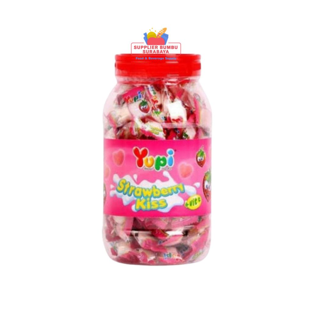 

Yupi Strawberry Kiss Jar / Toples 300g Isi 80 pcs