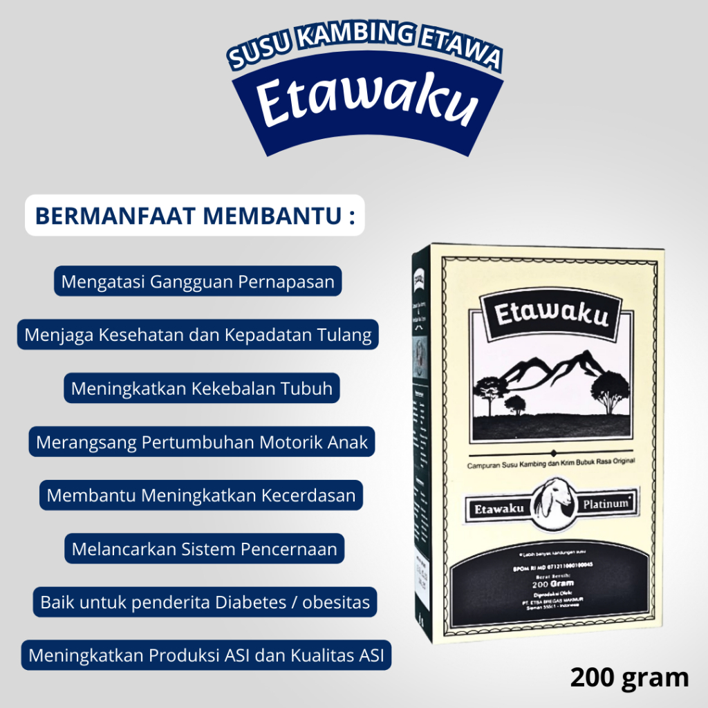 

Etawaku Platinum Susu Kambing Etawa Mengatasi Gangguan Pernafasan Mengurangi Resiko Osteoporosis