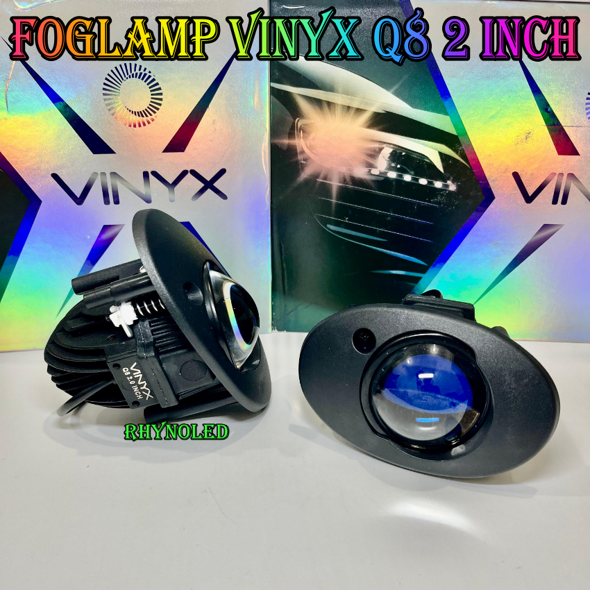 Foglamp Projector Biled VINYX Q8 3 warna 2 inch Lampu Kabut Projie Mobil Motor ORIGINAL VINYX