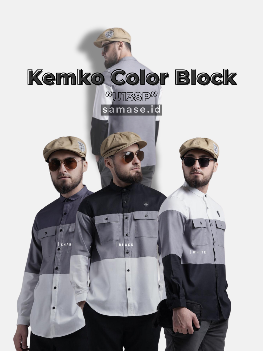 Koko Samase Baju Muslim Kemko Pria Dewasa Lengan Panjang - U138P | R111P | V010