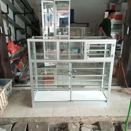 120*40*106/etalase beras/etalase warung/etalase jualan/etalase sembako/etalase alumunium/pengiriman 