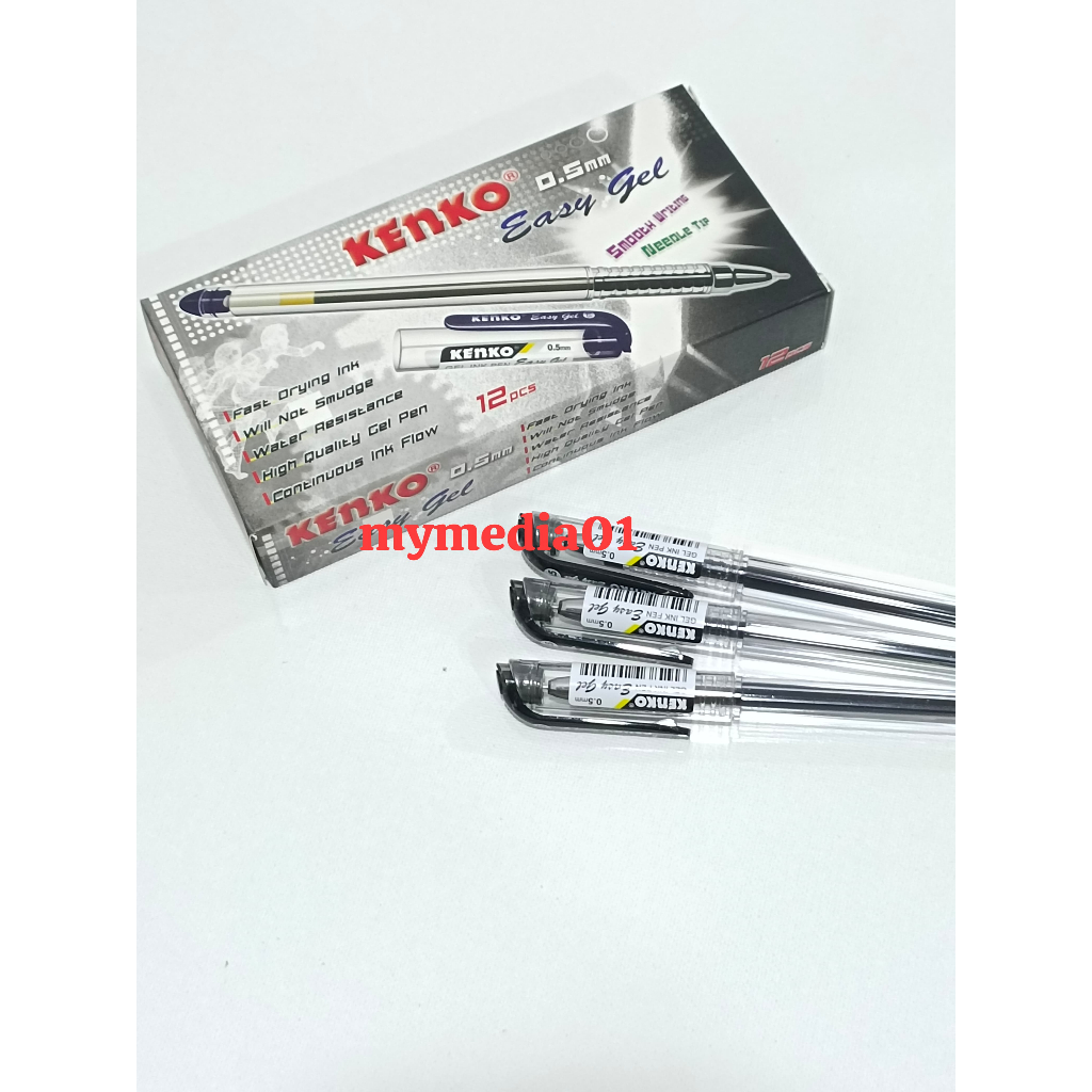 

PULPEN KENKO EASY GEL PEN 0,5MM SMOOTH WRITING TERMURAH (GROSIR 12PCS)