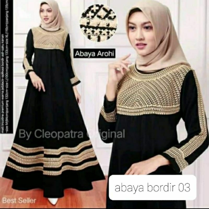 Abaya bordir Jubah dubai modern