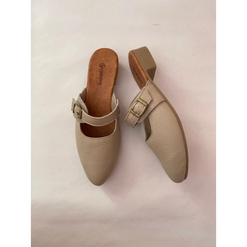 SEPATU TUTONG WANITA KULIT SAPI ASLI SUKAREGANG GARUT