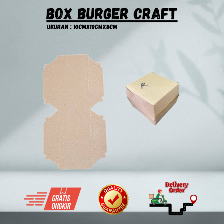 Box Burger Craft - Dus Burger - Kemasan Burger - Packaging Burger - Dus Burger