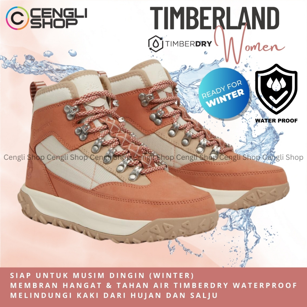SEPATU BOOT TIMBERLAND WANITA ORIGINAL CASUAL KULIT ASLI BRANDED TW24