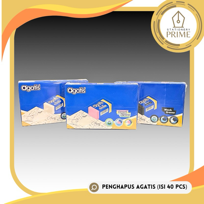 

Ay00! Penghapus / Eraser Agatis Hitam Putih Pastel (Isi 40 Pcs)