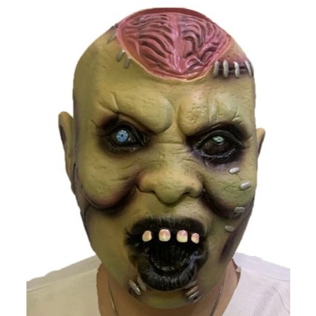 Topeng Pesta Topeng Hallowen Topeng Zombie Seram Bahan Latex Premium