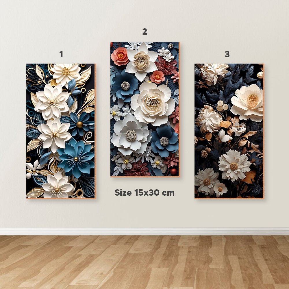 Hiasan DInding Ruang Tamu Mewah 3D - Dekorasi Ruang Tamu Estetik Size 15x30 cm - Decorin