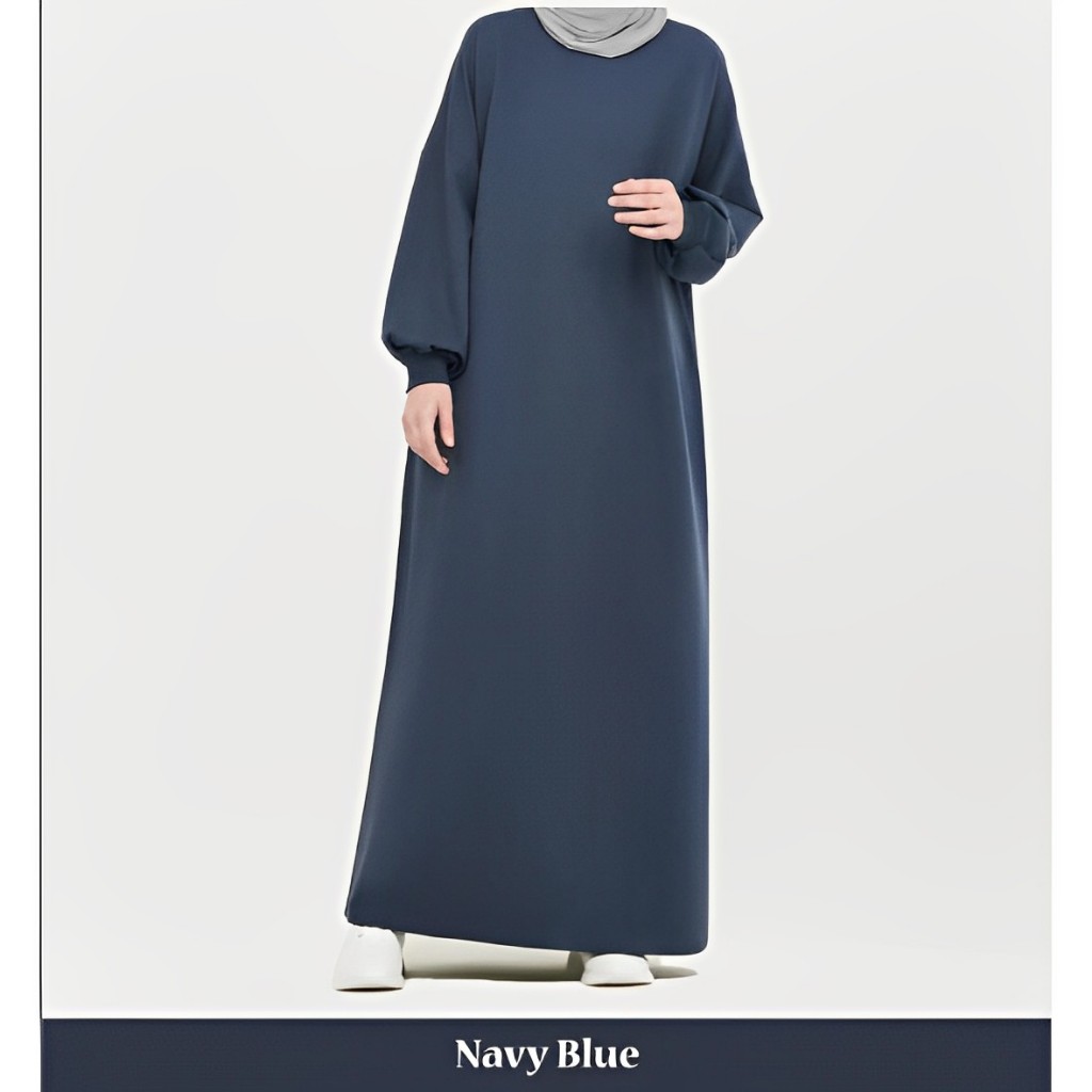 (Bisa Instan) Gamis Polos Stylish | Abaya Polos Turki & Arab | Fashion Muslimah | Gamis Hitam |Abaya