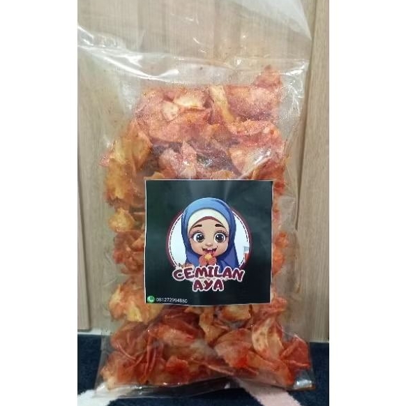 

keripik ubi pedas manis kemasan 500gr