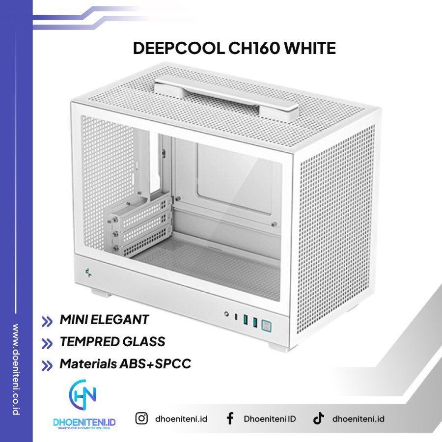Casing DEEPCOOL CH160 Mini-ITX WHITE