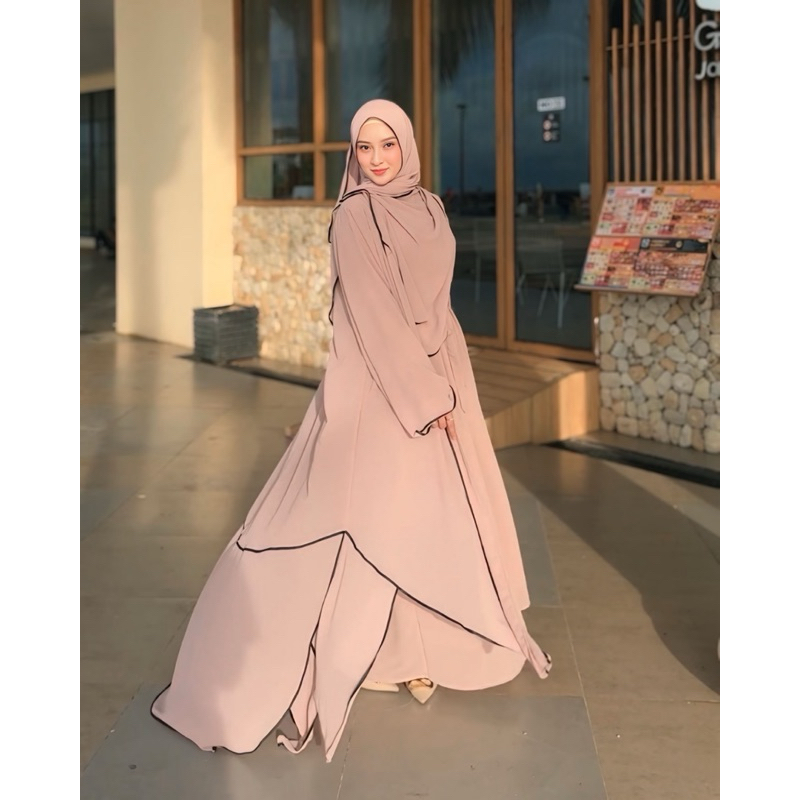 MEDINA SET (Dress, Outer, Hijab) Dress Arab / Set Medina / Dress Umroh / Abaya Umroh