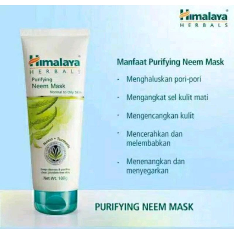 Masker himalaya ORI / purifying neem mask himalaya sachet , 50 gr , 100 gr