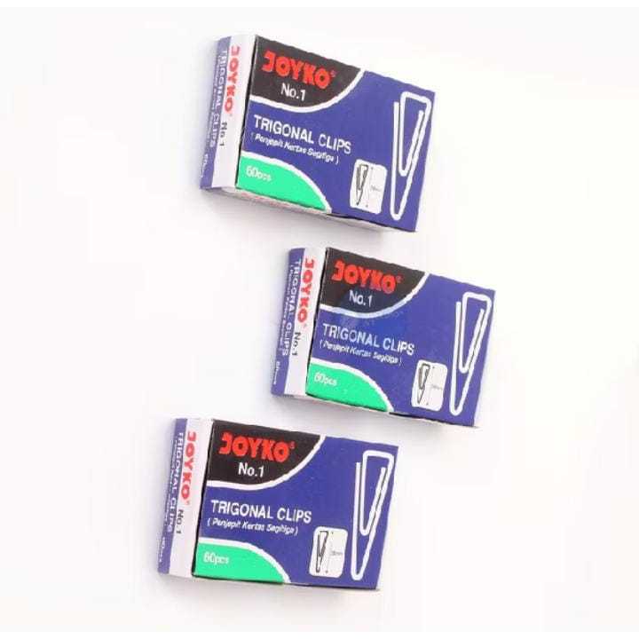 

Trigonal Clip / Klip / Penjepit Kertas Joyko No.3