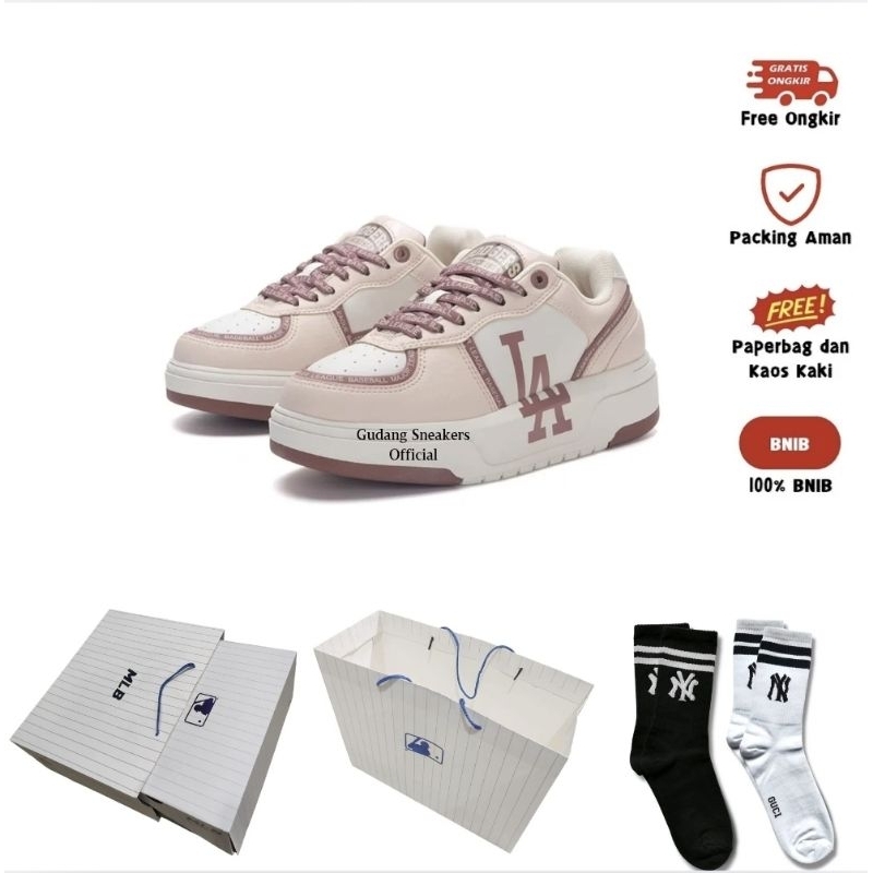 MLB Chunky Liner Varsity LA Dodgers Pink