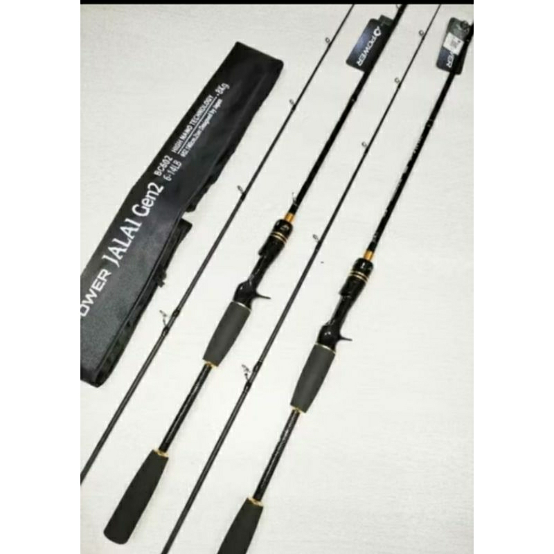 ROD joran Dpower Jalai Gen 2 carbon solid Fuji Spining & baitcasting