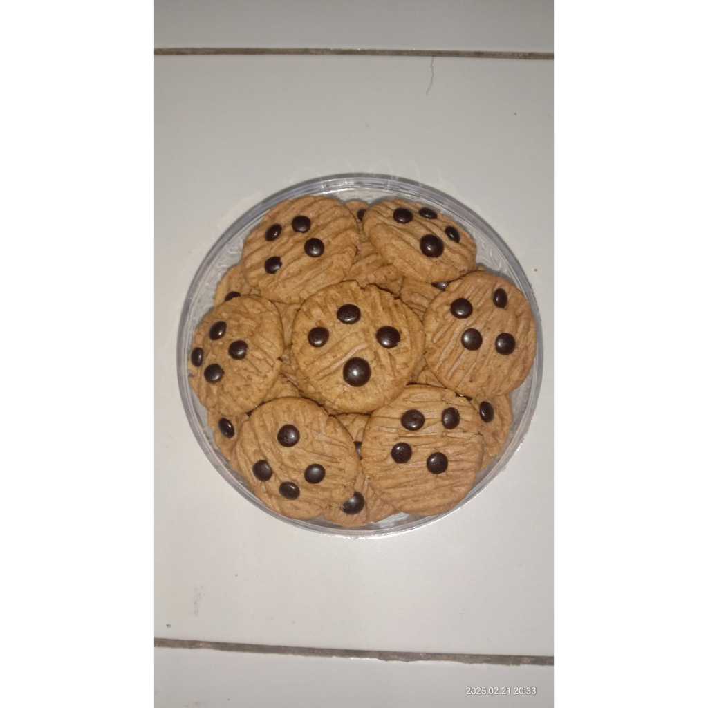 

kue kukis coklat / cookies home made renyah dan enak tanpa bahan pengawet ukuran toples 750ml/450-500gram