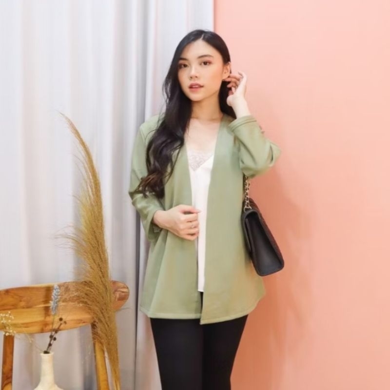 Preloved {Bershka} CARDIGAN JAKET CASUAL SCUBA WANITA VIANNA OUTER