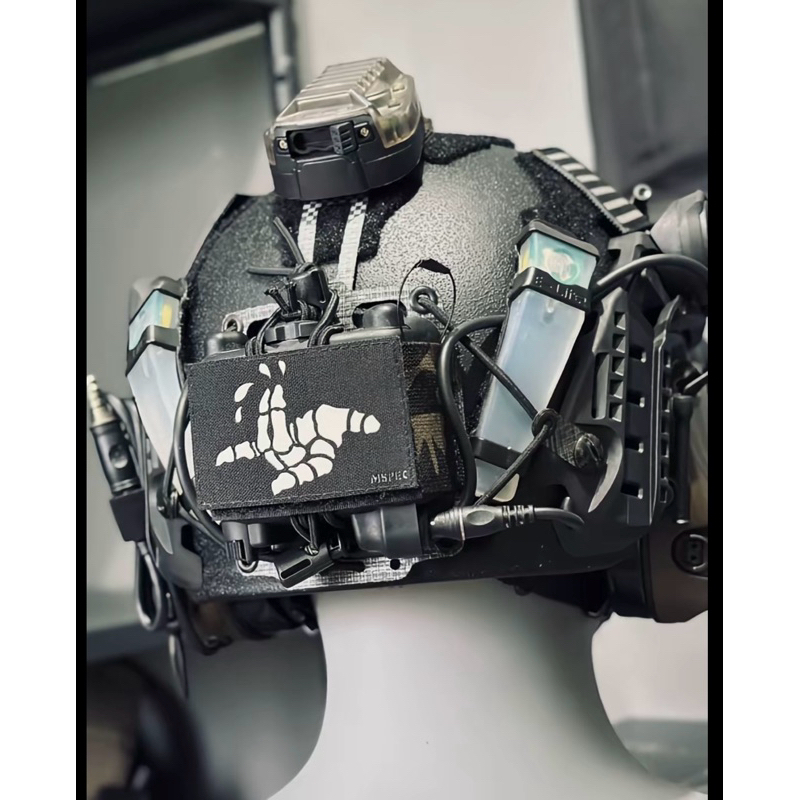IR Reflection Laser Cutting Patch Skull Finger Luminous Bag Patch