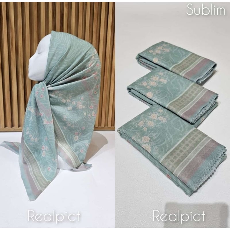 KERUDUNG SEGI EMPAT HIJAB MOTIF PREMIUM TOSCA BUNGA KECIL