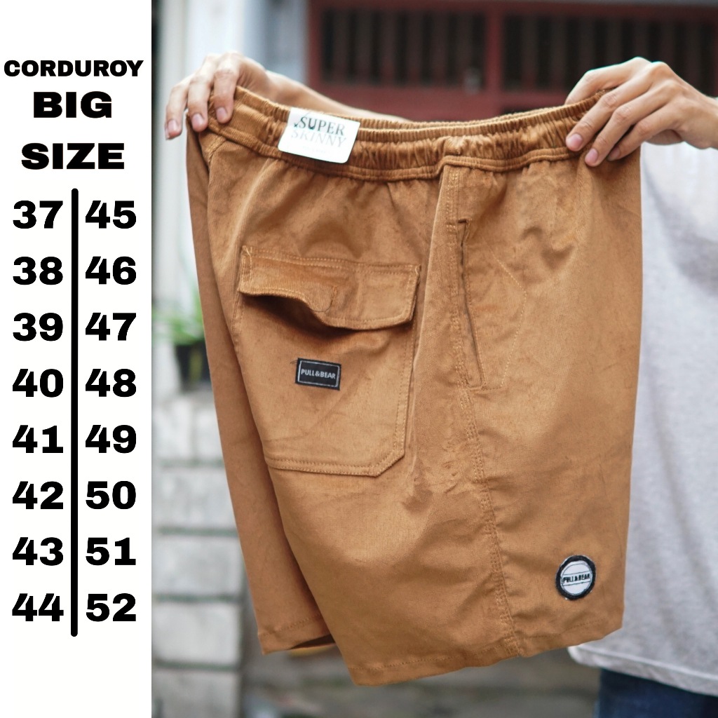 Celana Corduroy Jumbo Pendek Big Size Shorts