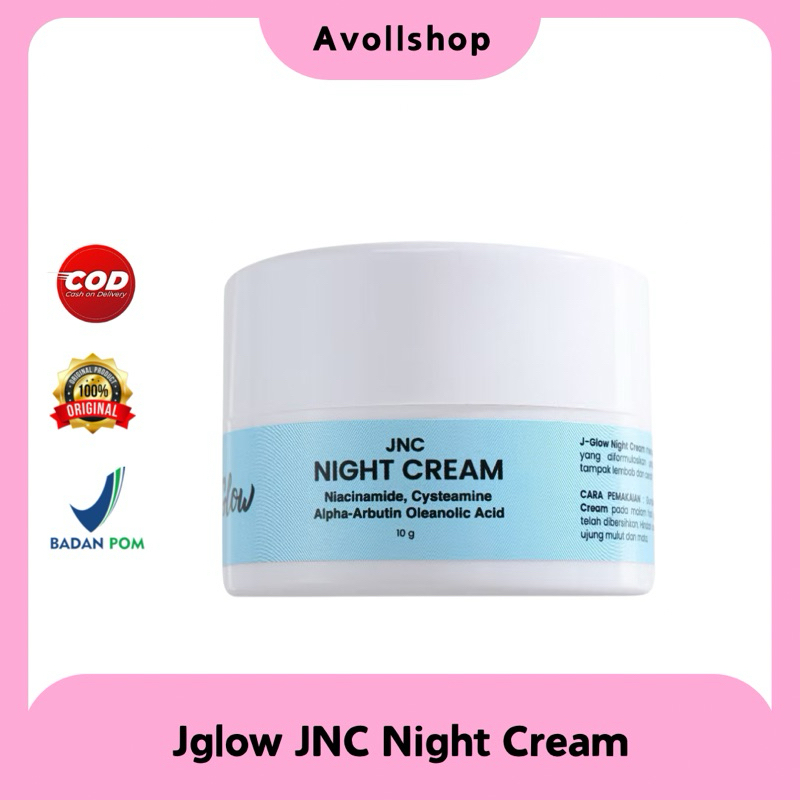 Jglow JNC Night Cream BPOM 10g - J Glow Krim Malam