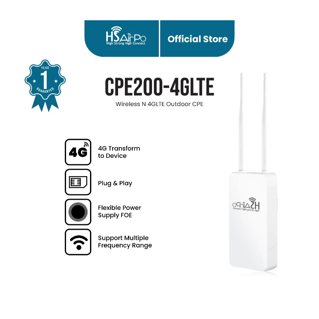 HSairpo CPE200 4G LTE Modem Outdoor AP Wireless 2.4ghz 300Mbps Support All Operator