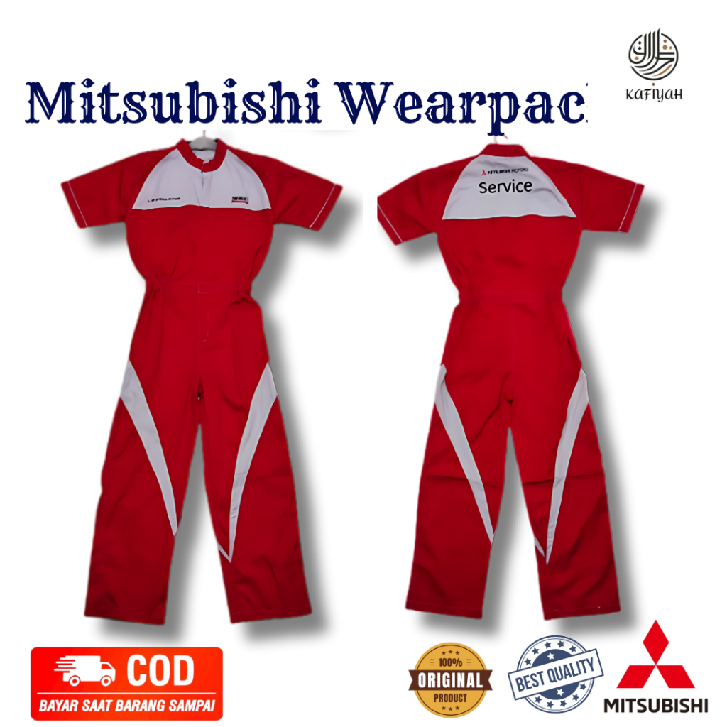 Wearpack Mitsubishi | Seragam Mitsubishi Ori | Seragam Bengkel| Seragam Kerja Pria | Seragam Mekanik