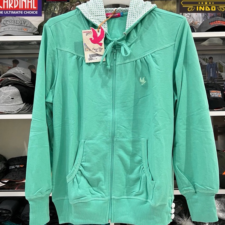 KODE V35F Jaket Sweater Cardinal Girl  Jaket Hoodie Sweater Cardinal Perempuan Original