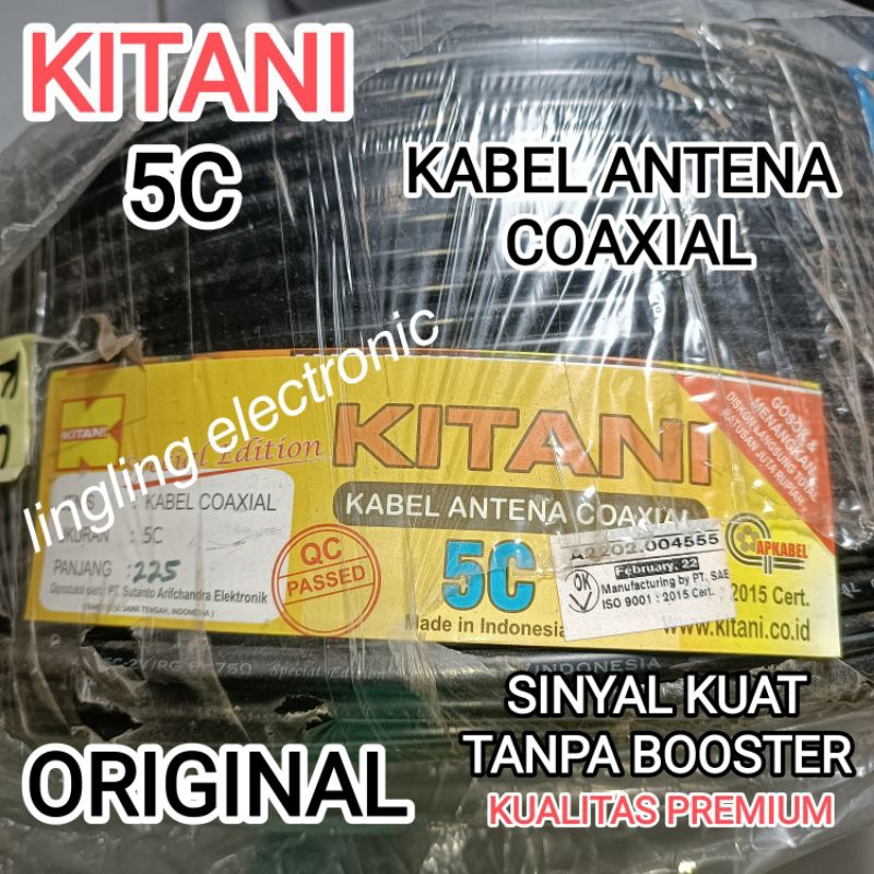 KABEL ANTENA KITANI RG6 ORIGINAL HARGA PER METER PROMO
