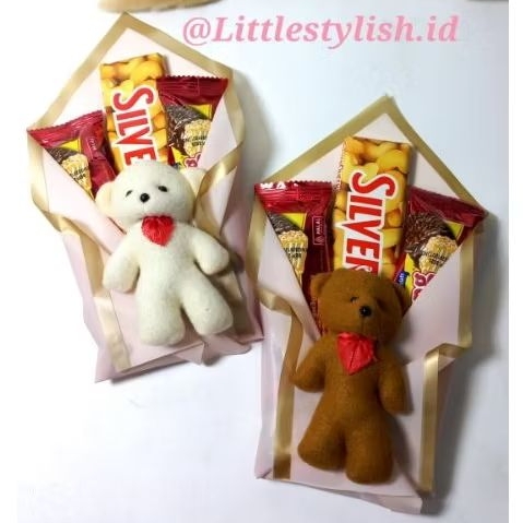 

Buket Coklat Kelulusan / Valentine / Graduation / Wisuda / Kelulusan / Hampers Chocolate Bouquet with Bear